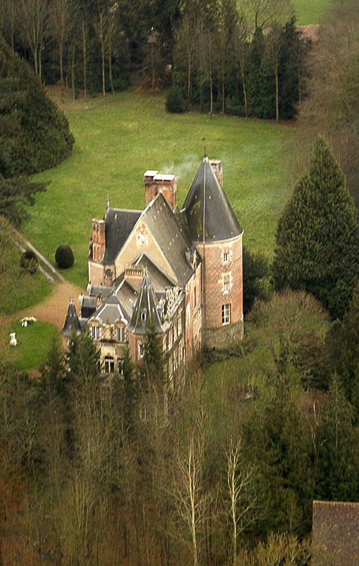 Le Fontenil chteau vu d'avion